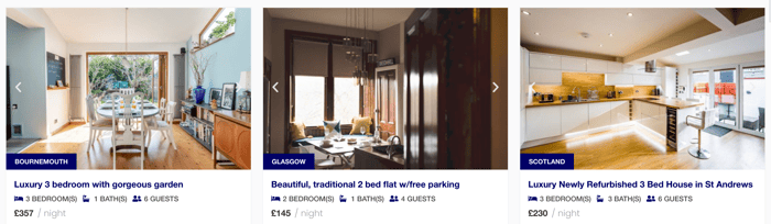 featured properties from ptk direct booking platform